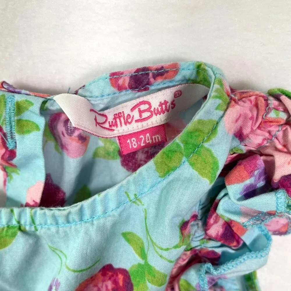 Ruffle Butts Floral Bubble Romper 18-24m One Piece - Picture 6 of 10